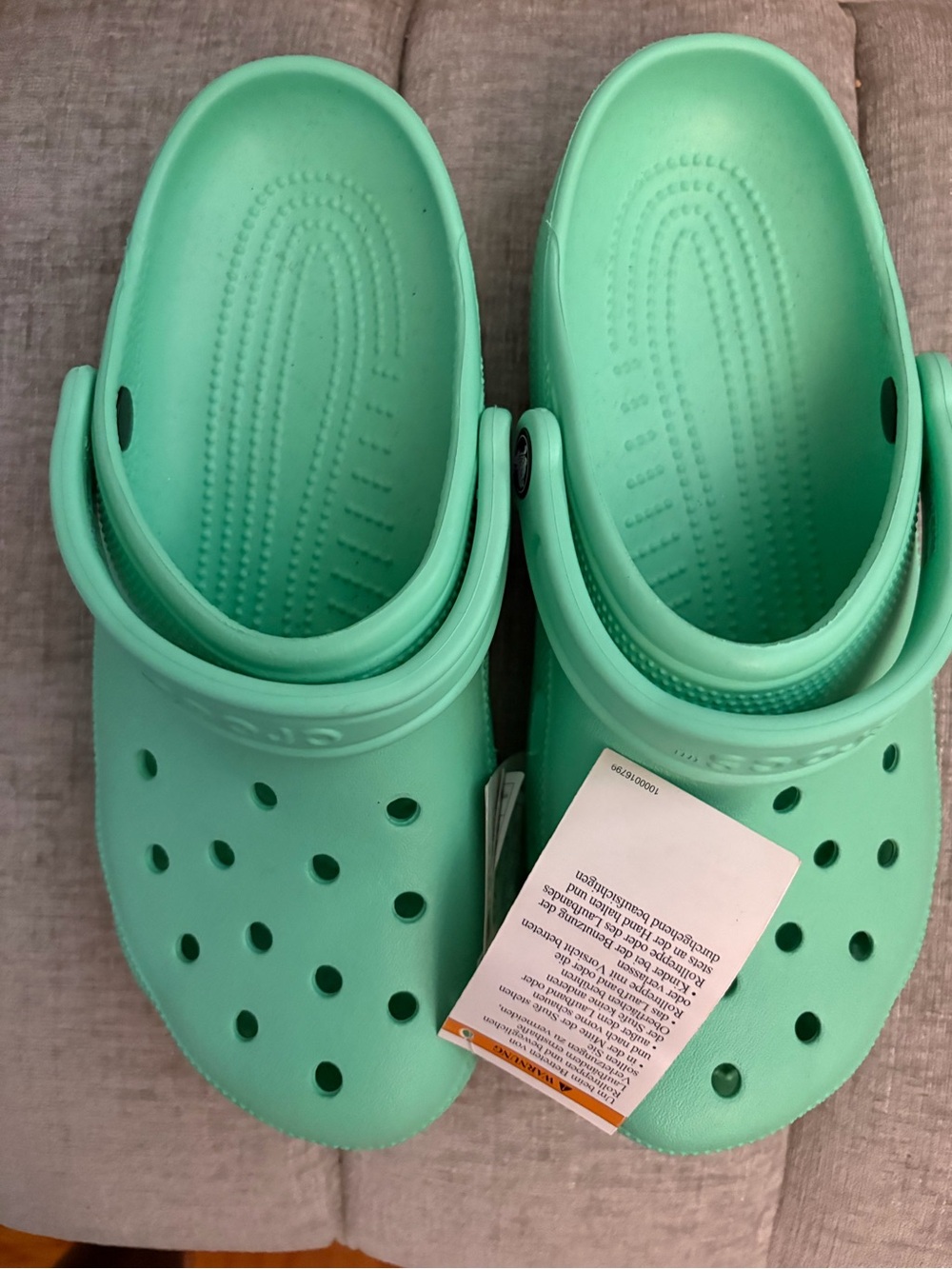 CROCS women and Classic Clog in Mint Green